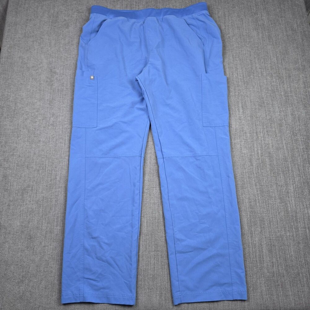 FIGS Technical Collection Mens XXL Ceil Blue Axim Cargo Scrub Pants T2001